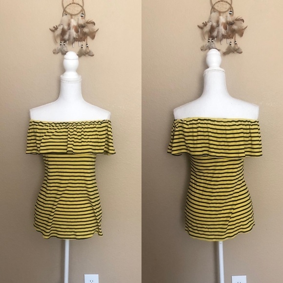 Splendid off the shoulder striped top - Picture 2 of 5